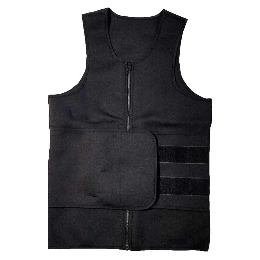 Neoprene Waist Trainer Vest Zipper Adjustable Belt‎ Women XL Black Body Shaper